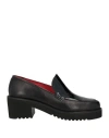 Pas De Rouge Woman Loafers Black Size 11 Leather