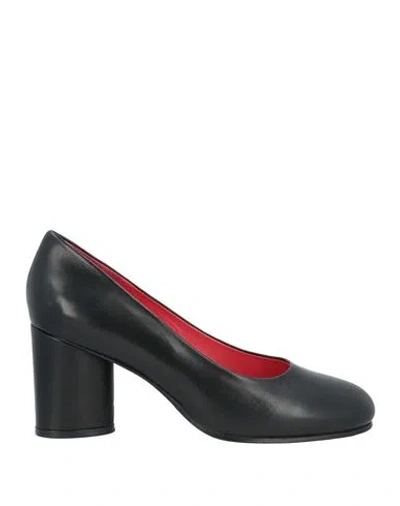 Pas De Rouge Woman Pumps Black Size 6 Leather