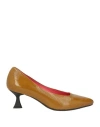 Pas De Rouge Woman Pumps Mustard Size 7 Soft Leather In Yellow