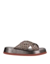 Pas De Rouge Woman Sandals Bronze Size 6 Soft Leather In Yellow