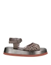 Pas De Rouge Woman Sandals Bronze Size 6 Soft Leather In Yellow