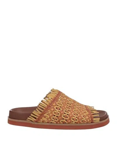 Pas De Rouge Woman Sandals Tan Size 6 Soft Leather In Brown