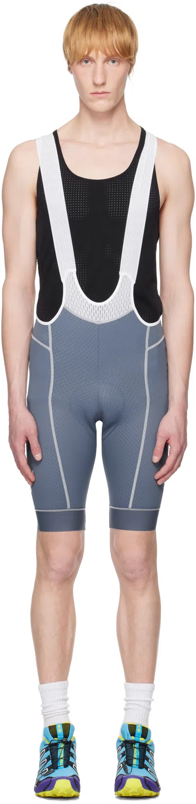 Pas Normal Studios Blue & White Mechanism Bib Shorts