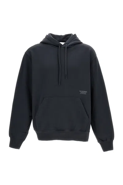 Pas Normal Studios Blue Off-race Cotton Reflective Hoodie In Black