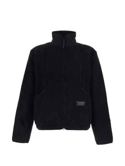 Pas Normal Studios Fleece Logo-patch Jacket In Black
