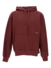 Pas Normal Studios Graphic-print Cotton Hoodie In Burgundy