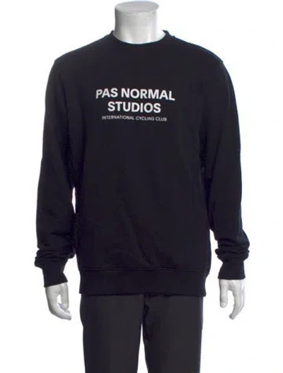 Pre-owned Pas Normal Studios Graphic Print Crew Neck Sweatshirt In Black