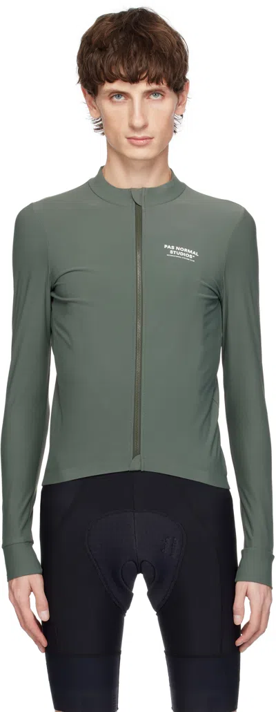 Pas Normal Studios Green Mechanism Long Sleeve T-shirt In Dark Moss