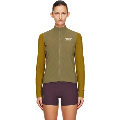 Pas Normal Studios Khaki Mechanism Long Sleeve Cycling Jersey In Green