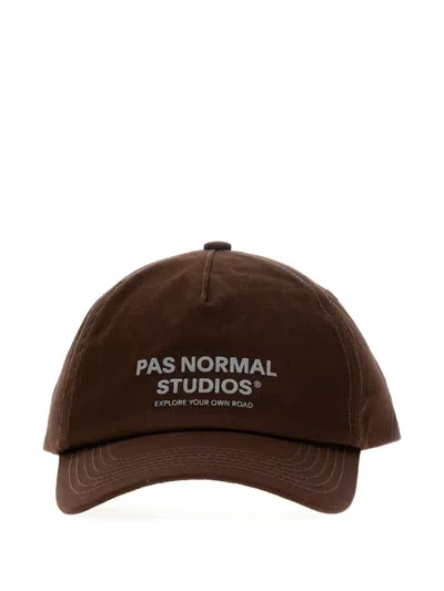 Pas Normal Studios Logo-print Baseball Cap In Brown