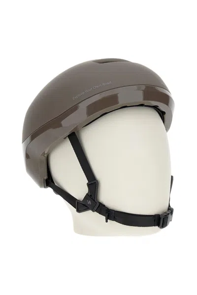 Pas Normal Studios Minimalist Bike Helmet With Glossy Finish And Reflective Details In Brown
