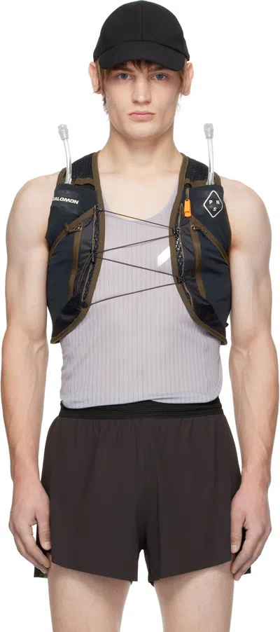 Pas Normal Studios Navy Salomon Edition Active Skin 12 Hydration Vest In Darknavy/vanillaice