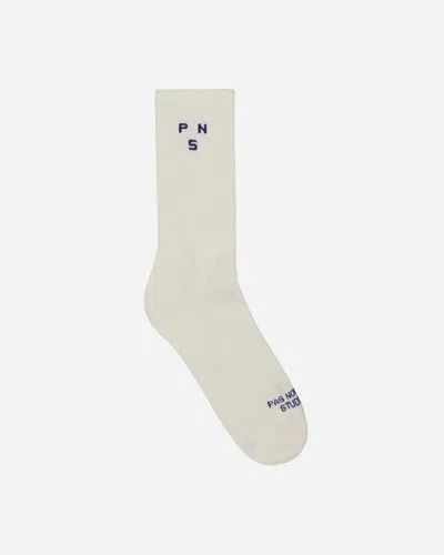 Pas Normal Studios Off-race Ribbed Socks Off In White