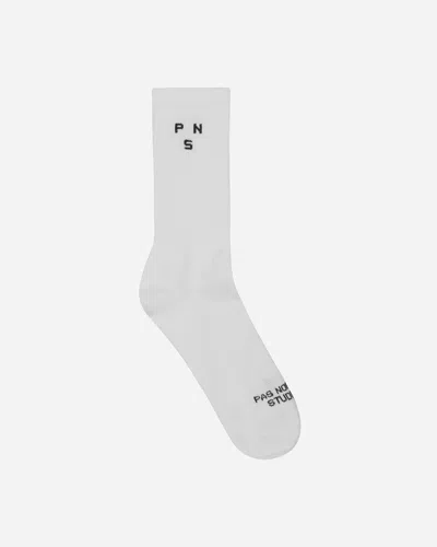 Pas Normal Studios Off-race Ribbed Socks In White