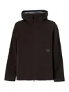 Pas Normal Studios Hooded Logo-print Jacket In Brown