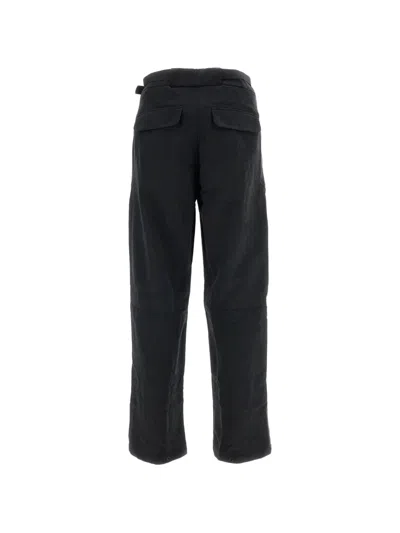 Pas Normal Studios Off-race Belted Corduroy Trousers In Black