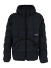Pas Normal Studios Off-race Hooded Down Jacket In Black