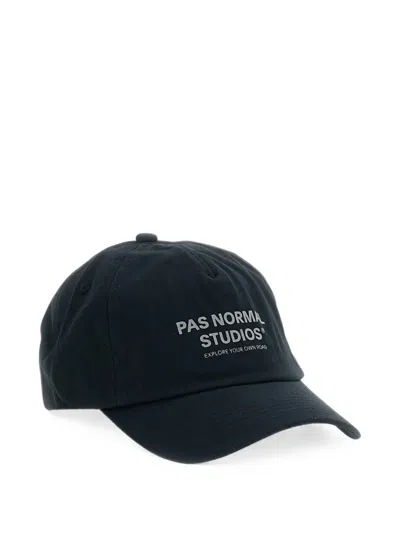 Pas Normal Studios Off-race Logo-print Cotton Baseball Cap In Black