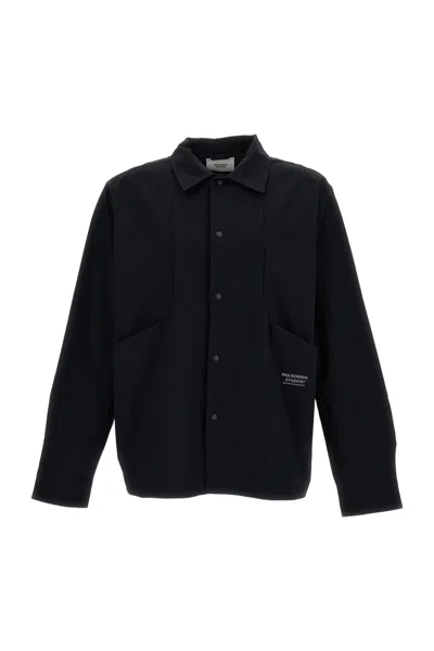 PAS NORMAL STUDIOS OFF-RACE TECH BLACK OVERSHIRT