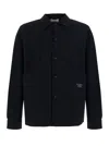 Pas Normal Studios Off-race Tech Overshirt With Technical Details And Side Pockets In Black