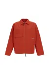 Pas Normal Studios Reflective Logo Utility Jacket In Orange