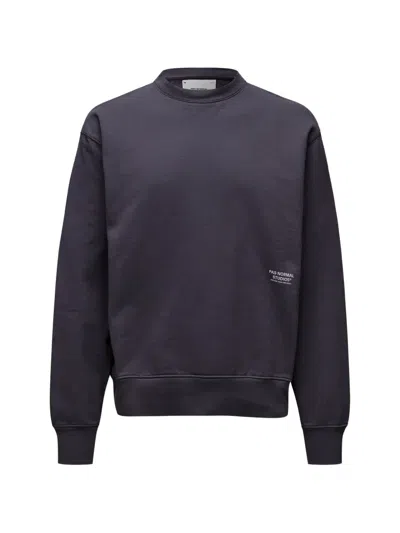Pas Normal Studios Ribbed Crew-neck Sweatshirt In Blue