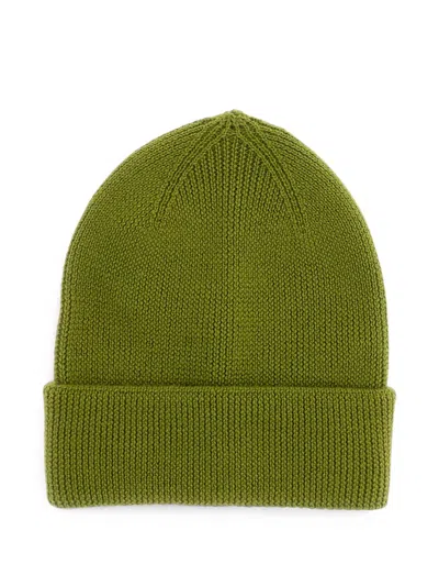Pas Normal Studios Ribbed-knit Beanie Hat In Green
