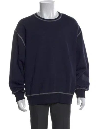 Pre-owned Pas Une Marque Crew Neck Long Sleeve Sweatshirt In Blue