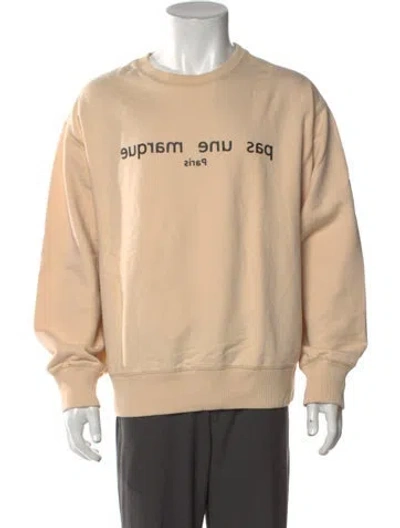 Pre-owned Pas Une Marque Graphic Print Crew Neck Pullover In Neutral