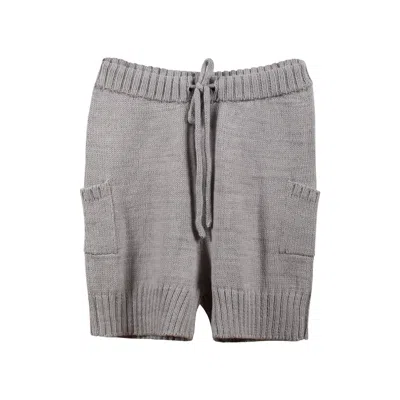 Pas Une Marque Men's Knitted Short Pearl Grey In Gray