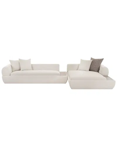 Pasargad Home Amara Modern Sectional Sofa In White