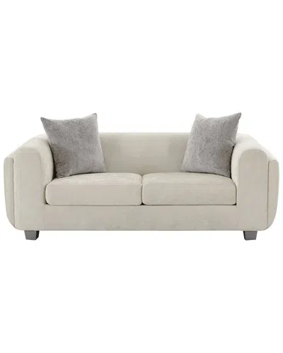 Pasargad Home Bergamo Loveseat With 2 Pillows In Ivory