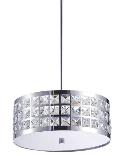 Pasargad Home Bliss Hermoza Chrome Chandelier In Silver