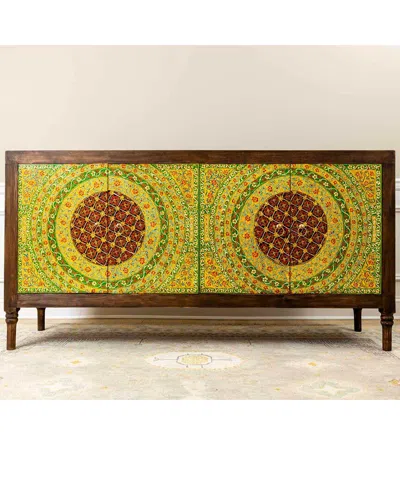 Pasargad Home Bohemian Purest Wood Sideboard In Brown