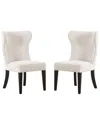 Pasargad Home Elara Design Upholstered 2pc Dining Chair Set