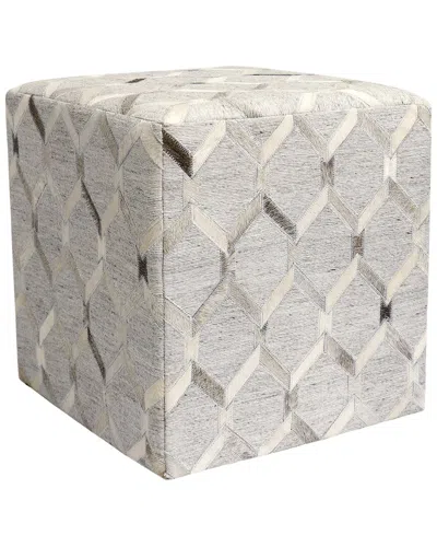 PASARGAD HOME PASARGAD HOME GALAXY COWHIDE POUF OTTOMAN