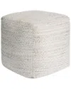 Pasargad Home Galaxy Zig-zag Design Pouf In Grey