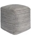 Pasargad Home Galaxy Zig-zag Pouf In Grey