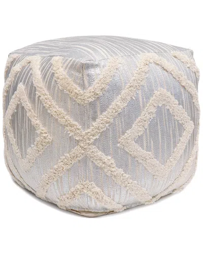 Pasargad Home Grand Canyon Collection Pouf In Gray
