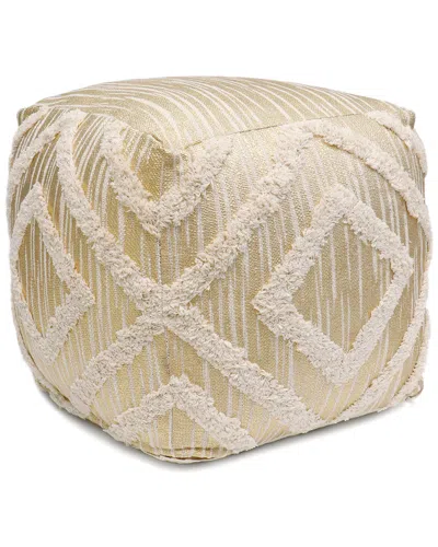 Pasargad Home Grand Canyon Collection Pouf In Neutral