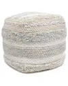 Pasargad Home Grand Canyon Cotton Pouf In Beige