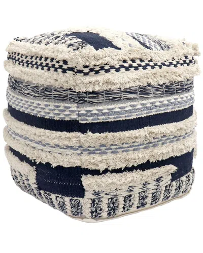 Pasargad Home Grandcanyon Braided Pouf In Multi