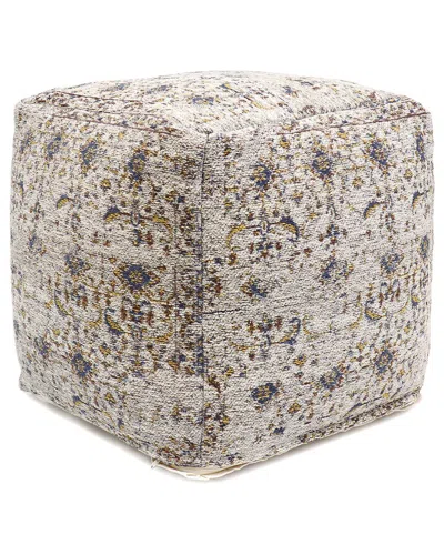 Pasargad Home Grandcanyon Cotton Pouf In Taupe