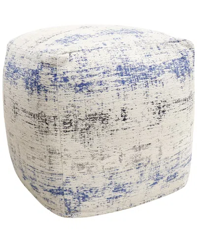 Pasargad Home Grandcanyon Distressed Pouf In Neutral