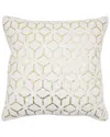 Pasargad Home Grandcanyon Gold Foil Pillow In White