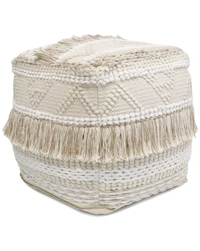 Pasargad Home Grandcanyon Pouf In Neutral