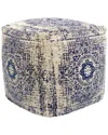 Pasargad Home Grandcanyon Pouf In Blue