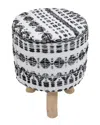 Pasargad Home Grandcanyon Pouf In White