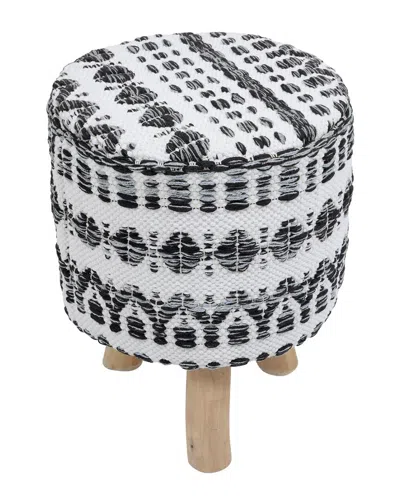 Pasargad Home Grandcanyon Pouf In White