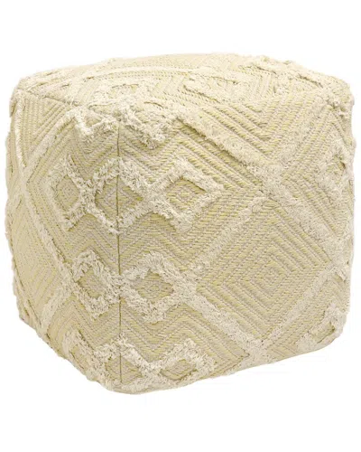 Pasargad Home Grandcanyon Yellow Cotton Pouf